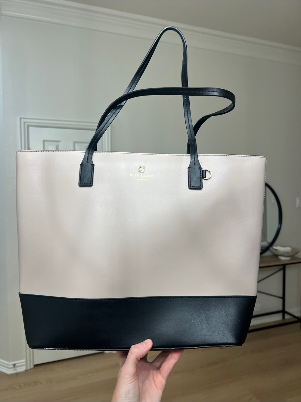 kate spade Two-Tone Black and Cream Tote